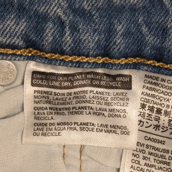 Levi's 501 Skinny Jeans Blue High Rise Button Fly 31 x 28 New - Picture 9 of 16